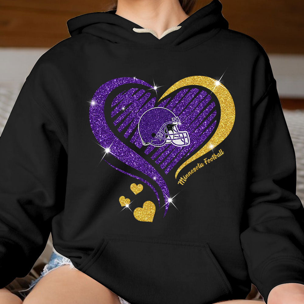 Minnesota Football Twinkle Heart T Shirts, Sweatshirt, Hoodie, Long Sleeve For Men & Women, Minnesota Lover