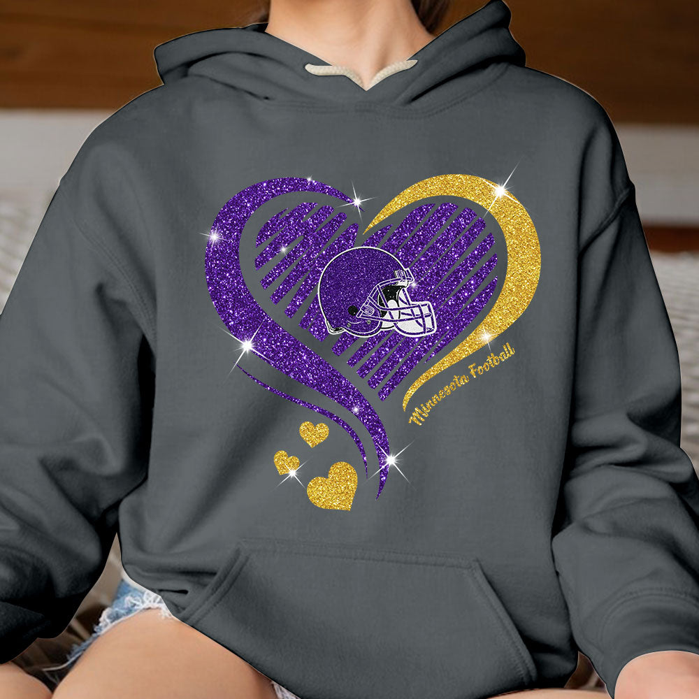 Minnesota Football Twinkle Heart T Shirts, Sweatshirt, Hoodie, Long Sleeve For Men & Women, Minnesota Lover