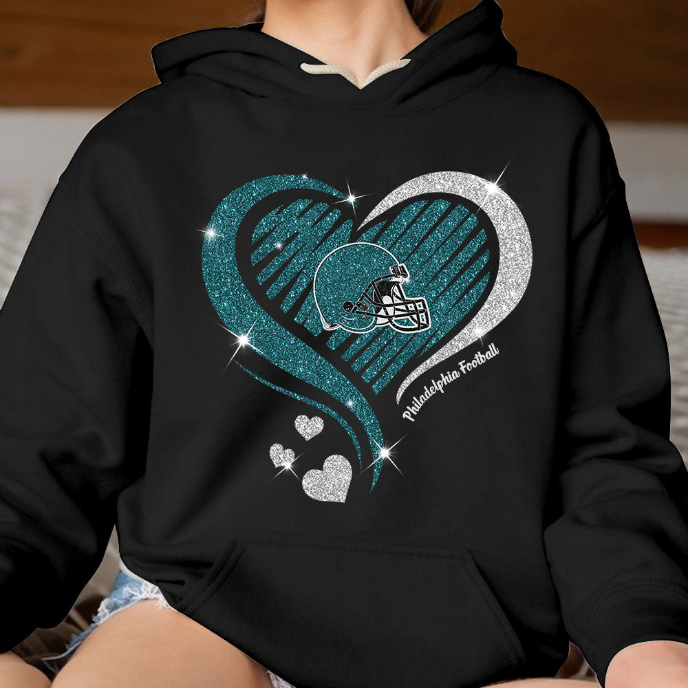 Philadelphia Football Twinkle Heart Sweatshirt, Hoodie, Long Sleeve, T Shirts For Men & Women, Philadelphia Lover
