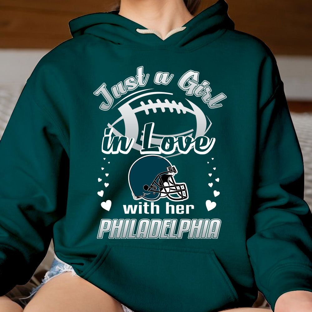 Philadelphia Football Just A Girl In Love With her Philadelphia Sweatshirt, Hoodie, T Shirt, Long Sleeve