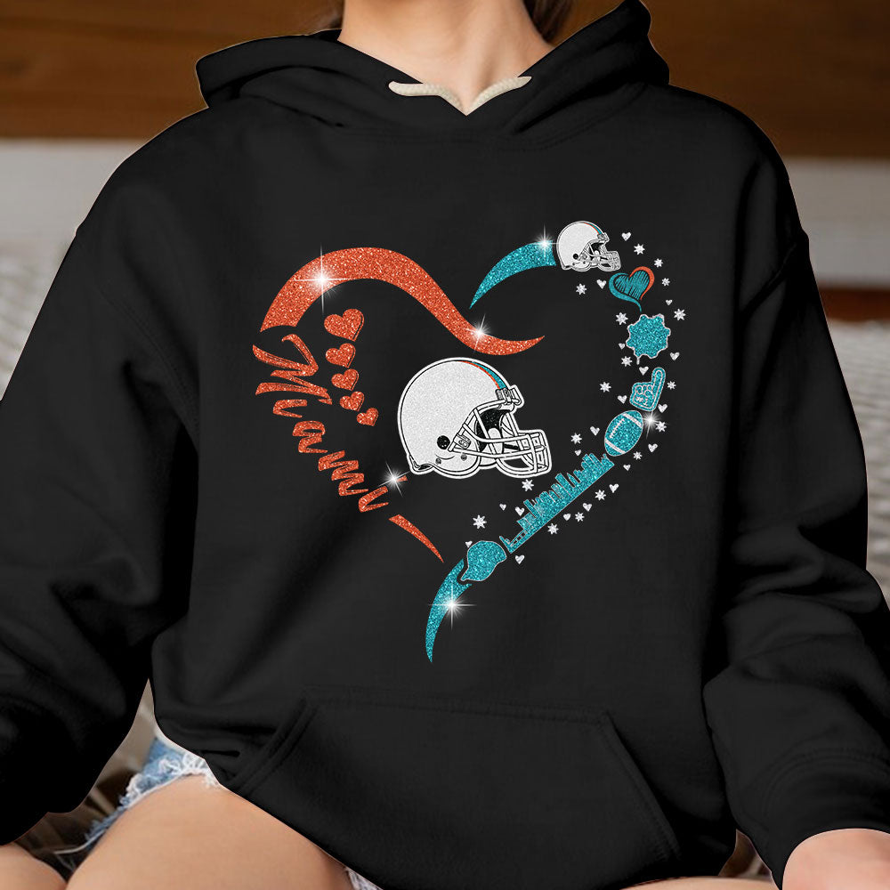 Miami Football In My Heart T Shirts, Hoodie, Sweatshirt, Long Sleeve, For Men & Women, Miami Lover
