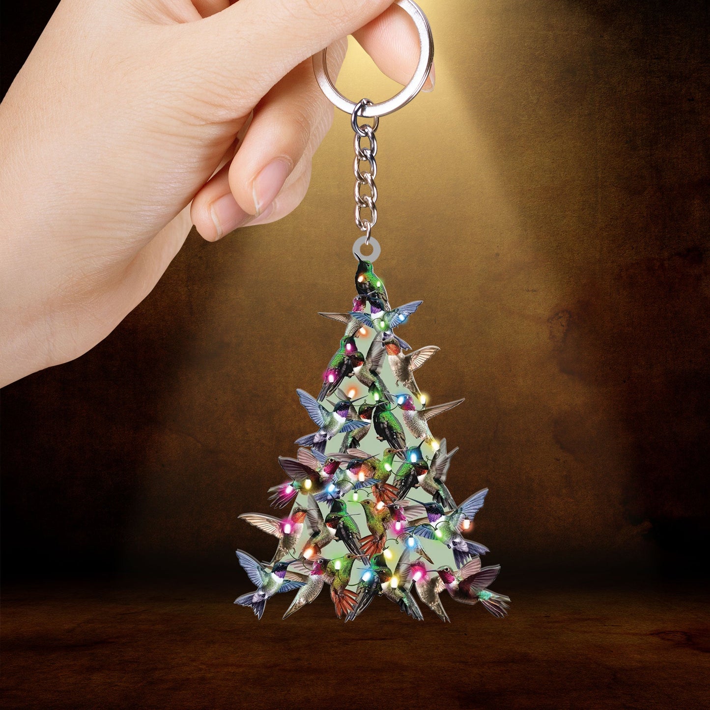 Custom Hummingbird Car Ornament, Personalized Hummingbird Christmas Tree Shaped Car Ornament for Hummingbird Lover