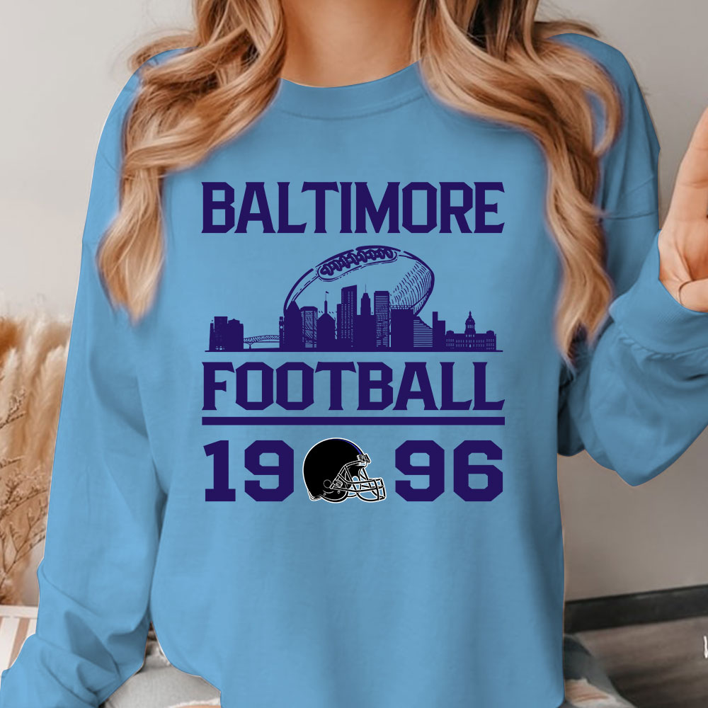 Baltimore Football Skyline Sweatshirt For Men Women Family Love Baltimore Sport, 1996 Baltimore Football Sweatshirt