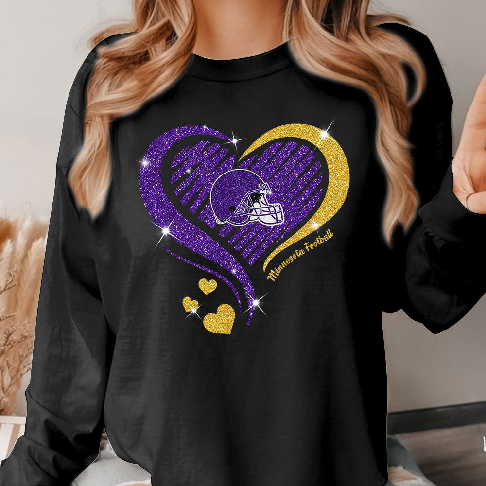 Minnesota Football Twinkle Heart T Shirts, Sweatshirt, Hoodie, Long Sleeve For Men & Women, Minnesota Lover