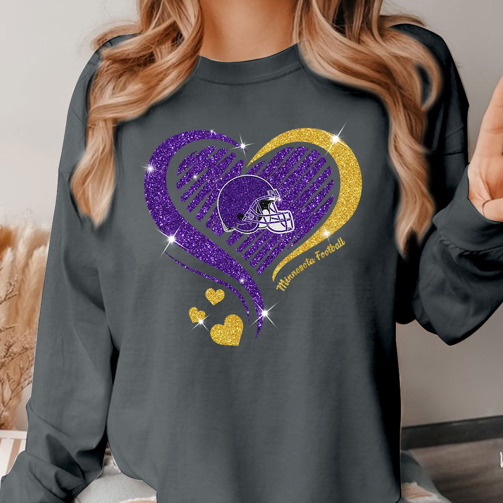 Minnesota Football Twinkle Heart T Shirts, Sweatshirt, Hoodie, Long Sleeve For Men & Women, Minnesota Lover