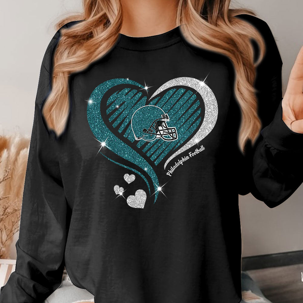 Philadelphia Football Twinkle Heart Sweatshirt, Hoodie, Long Sleeve, T Shirts For Men & Women, Philadelphia Lover