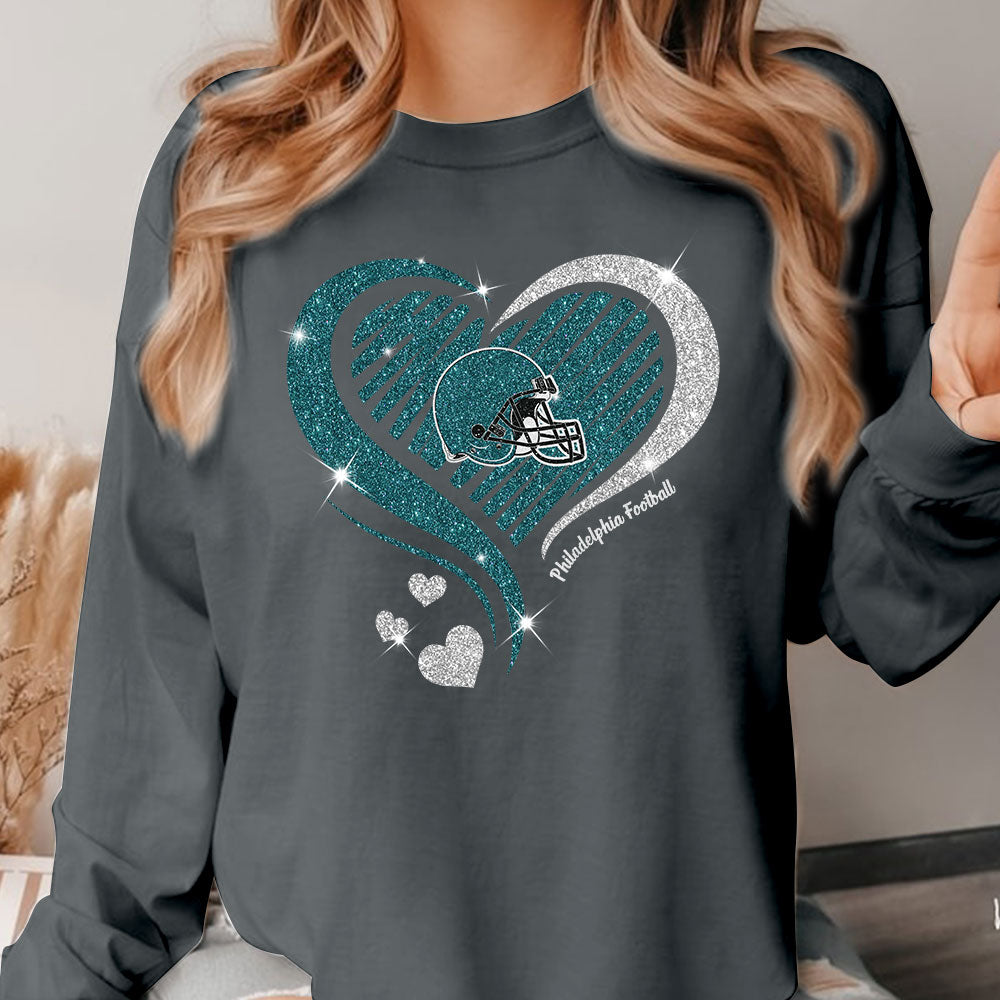 Philadelphia Football Twinkle Heart Sweatshirt, Hoodie, Long Sleeve, T Shirts For Men & Women, Philadelphia Lover