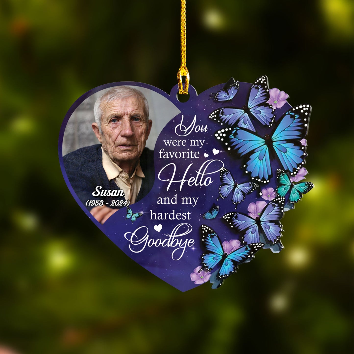 Personalized Memorial Photo Heart Acrylic Keychain, Customized Dad, Mom Photo Acrylic Keychain - Best Gift For Christmas, Family