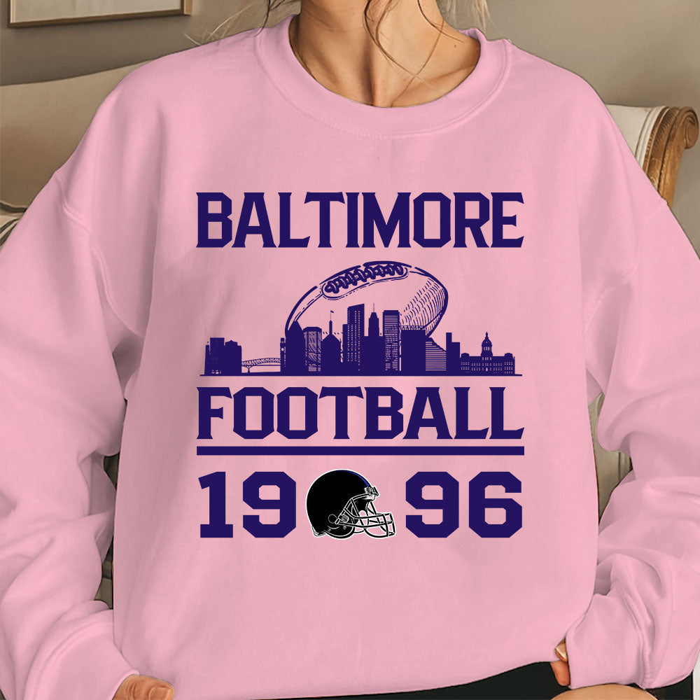 Baltimore Football Skyline Sweatshirt For Men Women Family Love Baltimore Sport, 1996 Baltimore Football Sweatshirt