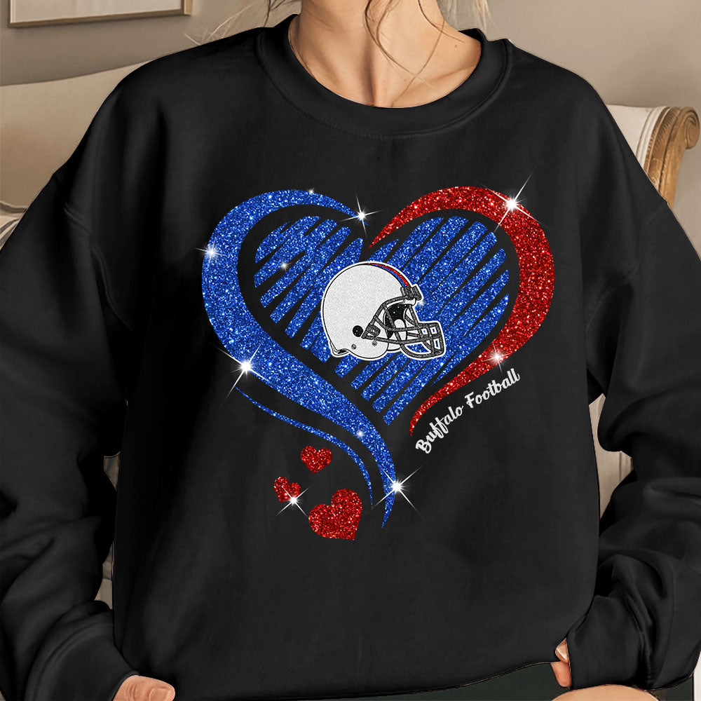 Buffalo Football Twinkle Heart Hoodie, T Shirts, Sweatshirt, Long Sleeve For Men & Women, Buffalo Lover