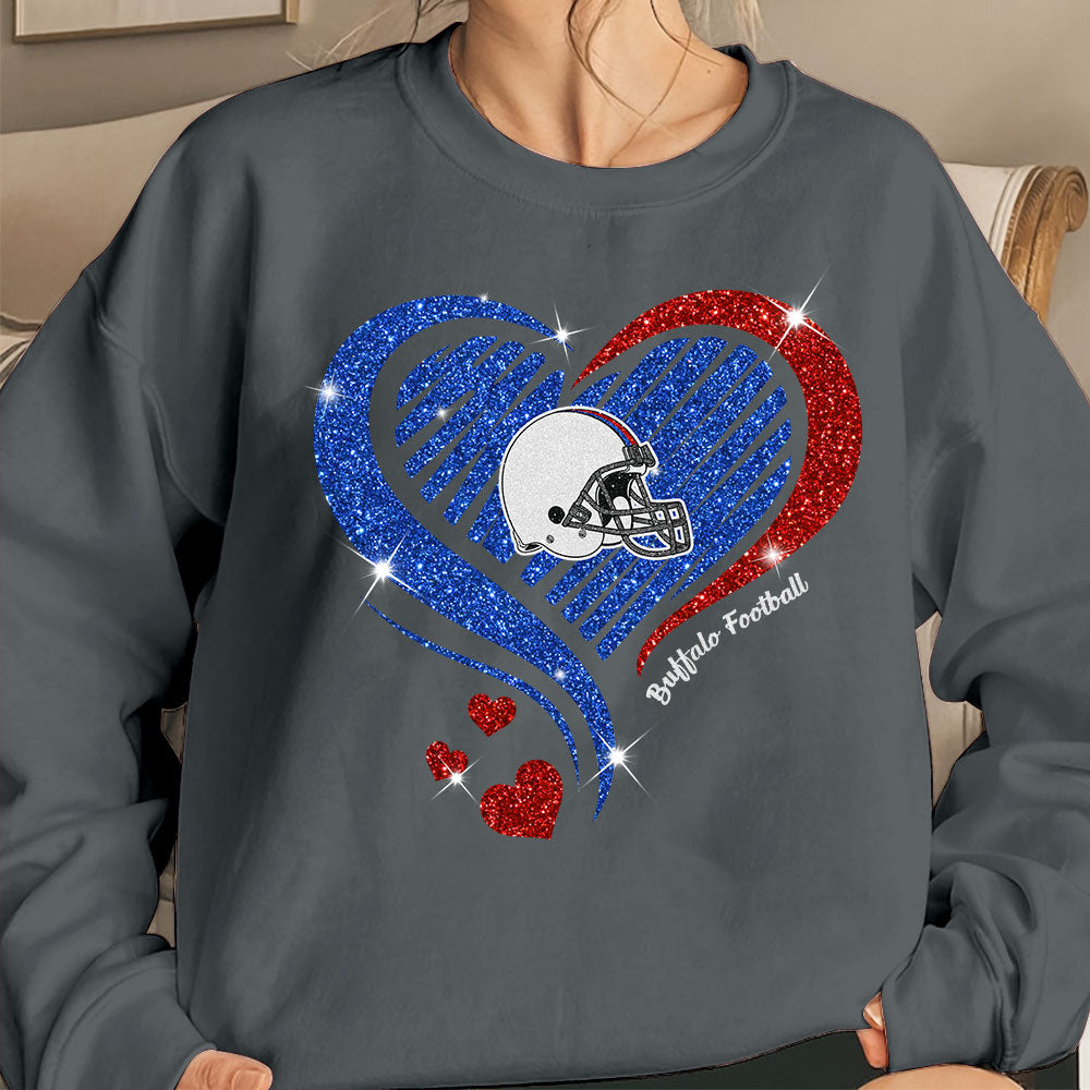 Buffalo Football Twinkle Heart Hoodie, T Shirts, Sweatshirt, Long Sleeve For Men & Women, Buffalo Lover