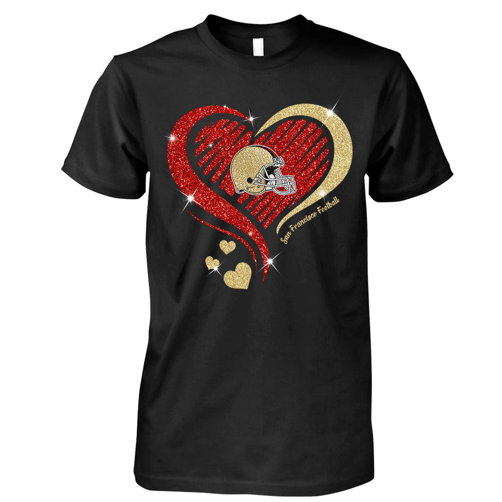 San Francisco Football Twinkle Heart Long Sleeve, T Shirts, Hoodie, Sweatshirt For Men & Women, San Francisco Lover