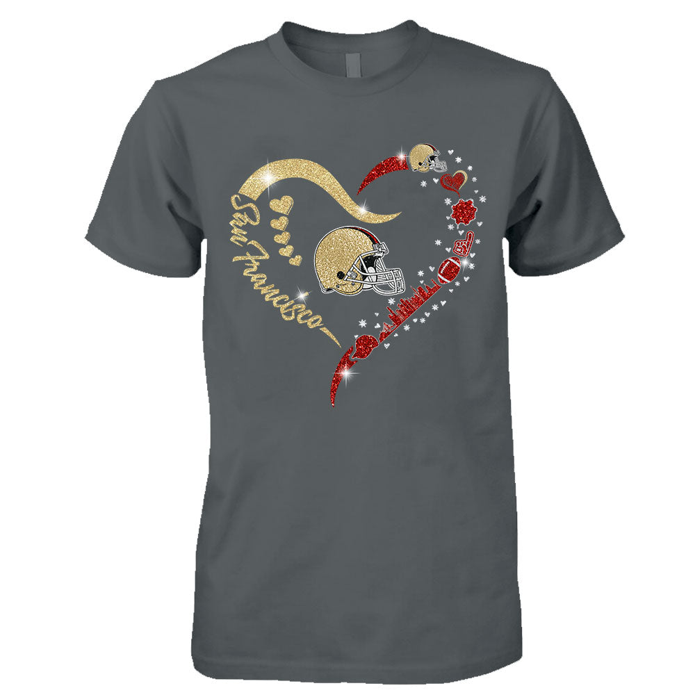 San Francisco Football In My Heart Long Sleeve, T Shirts, Hoodie, Sweatshirt For Men & Women, San Francisco Lover
