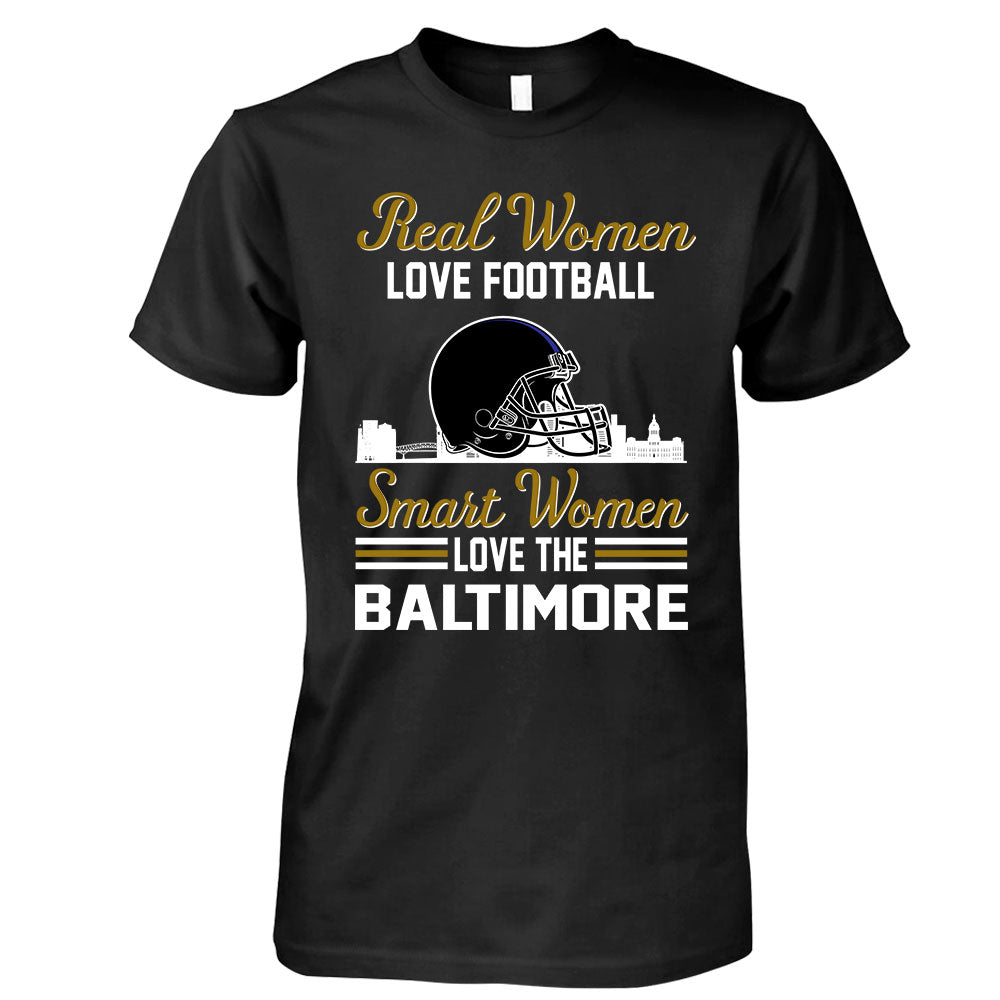Baltimore Football Real Women Love Fottball Smart Women Love The Baltimore Long Sleeve, T Shirts, Hoodie, Sweatshirt For Baltimore Lovers