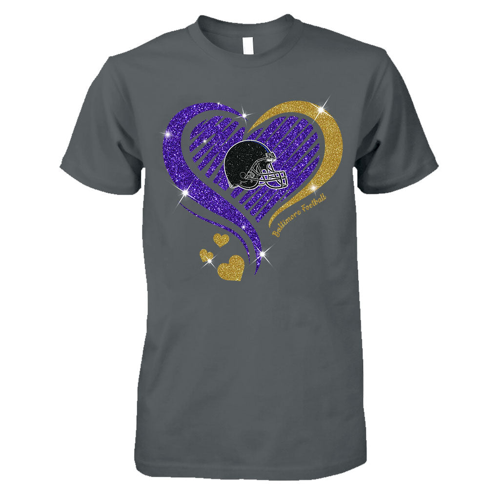 Baltimore Football Twinkle Heart Sweatshirt, Long Sleeve, T Shirts, Hoodie For Men & Women, Baltimore Lover