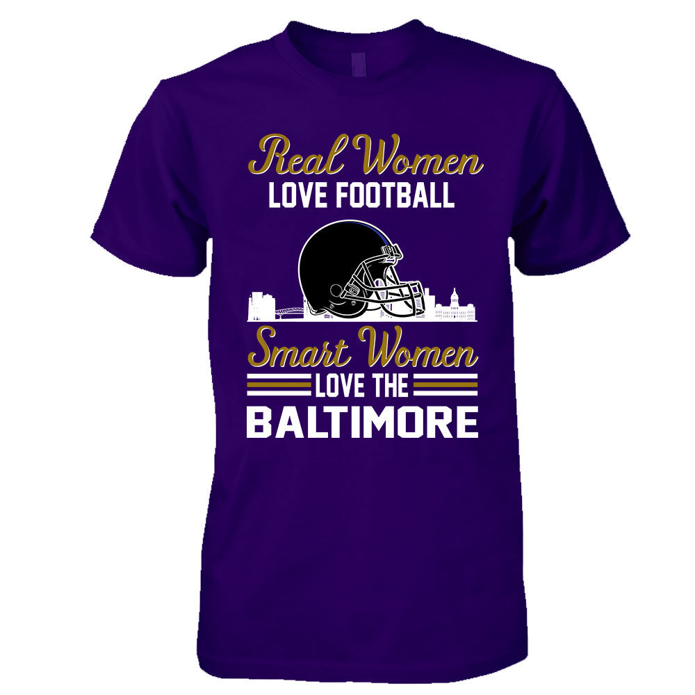 Baltimore Football Real Women Love Fottball Smart Women Love The Baltimore Long Sleeve, T Shirts, Hoodie, Sweatshirt For Baltimore Lovers