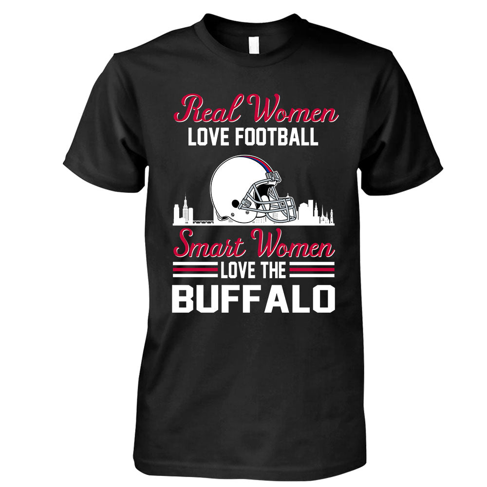 Buffalo Football Real Women Love Fottball Smart Women Love The Buffalo T Shirts, Hoodie, Sweatshirt, Long Sleeve For Buffalo Lovers