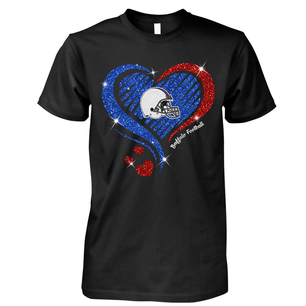 Buffalo Football Twinkle Heart Hoodie, T Shirts, Sweatshirt, Long Sleeve For Men & Women, Buffalo Lover