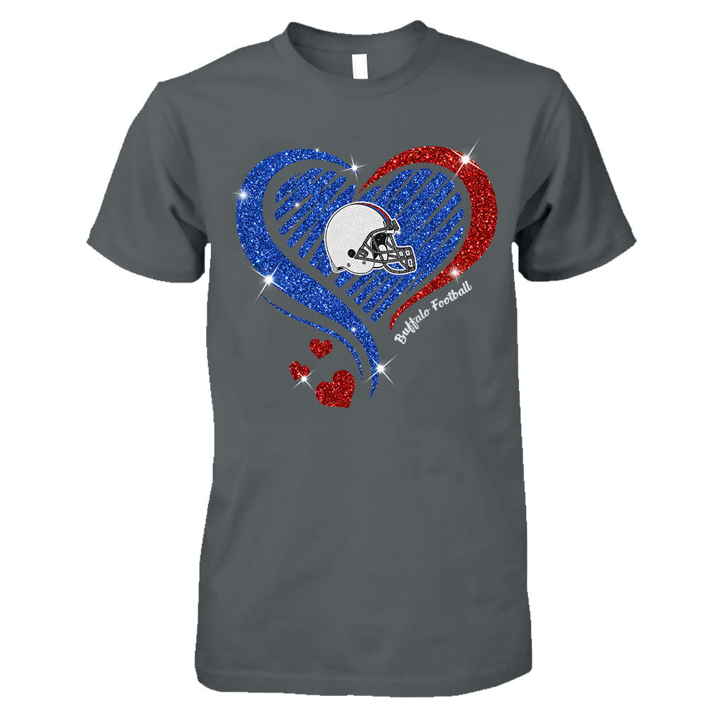 Buffalo Football Twinkle Heart Hoodie, T Shirts, Sweatshirt, Long Sleeve For Men & Women, Buffalo Lover