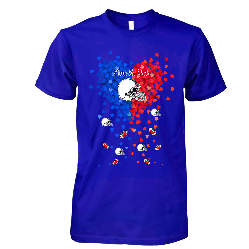 Buffalo Football Royal Blue and Red in My Heart Sweatshirt T Shirts hoodie - Gift For Mens, Womens and Buffalo Lovers