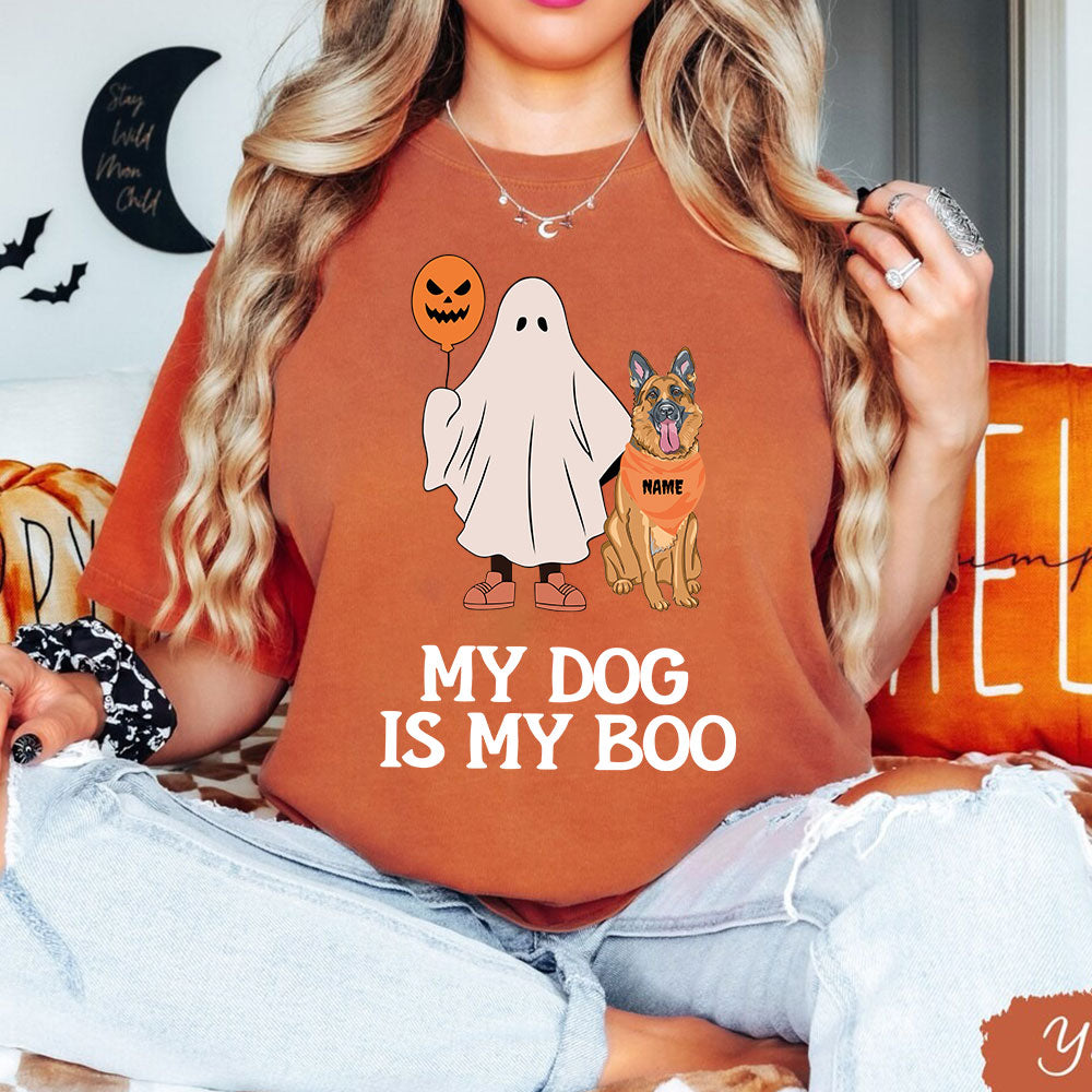 German Sherphed Tshirt, My Dog Is My Boo German Sherphed Shirt, German Sherphed Halloween Gift For Dog Lovers Tshirt
