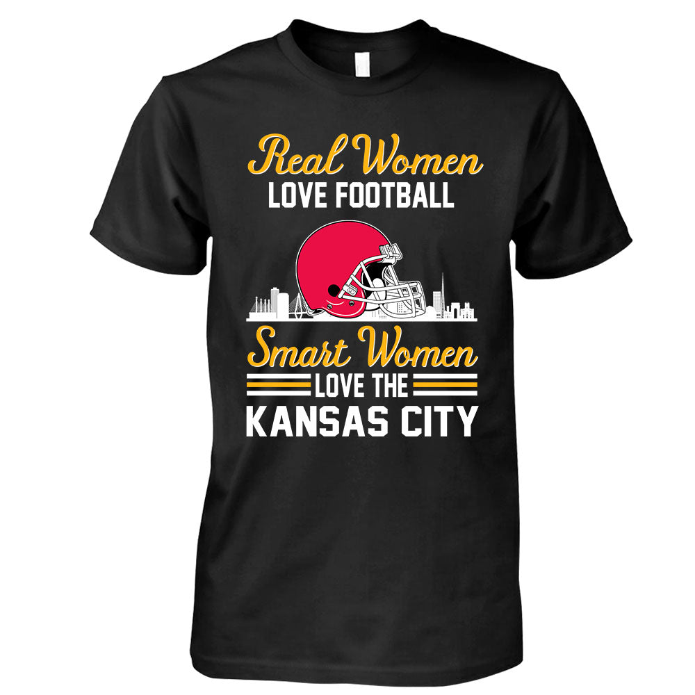 Kansas City Football Real Women Love Football Smart Women Love The Kansas City Hoodie, Sweatshirt, Long Sleeve, T Shirts For Kansas City Lovers