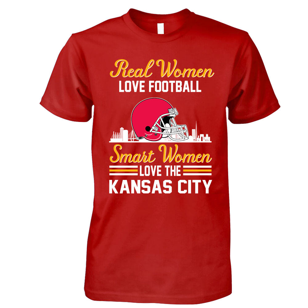 Kansas City Football Real Women Love Football Smart Women Love The Kansas City Hoodie, Sweatshirt, Long Sleeve, T Shirts For Kansas City Lovers