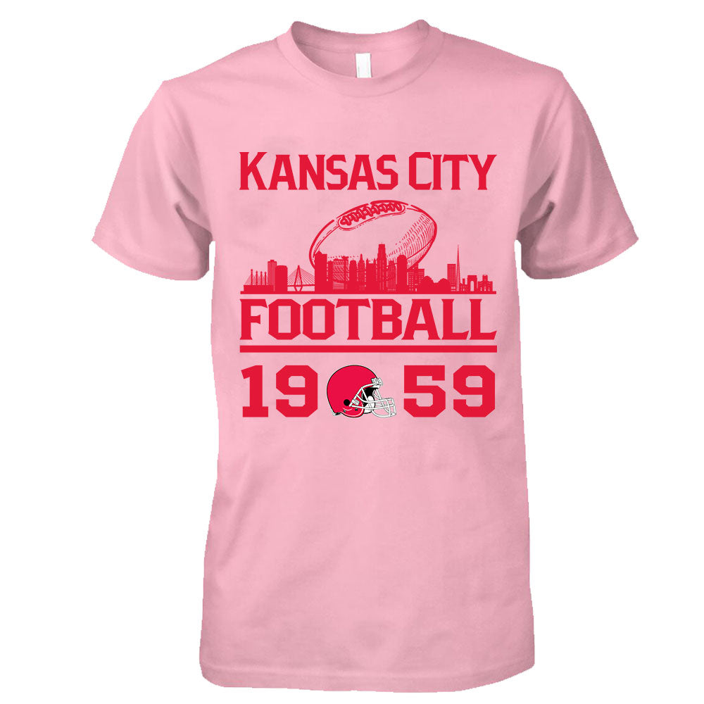 Kansas City Football Skyline Hoodie For Men Women Family Love Kansas City Sport, 1959 Kansas City Football Hoodie