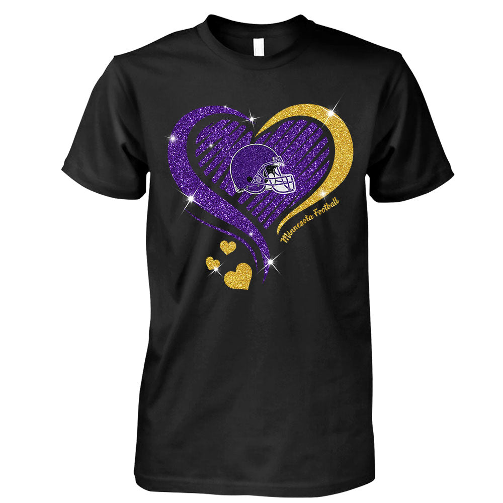 Minnesota Football Twinkle Heart T Shirts, Sweatshirt, Hoodie, Long Sleeve For Men & Women, Minnesota Lover
