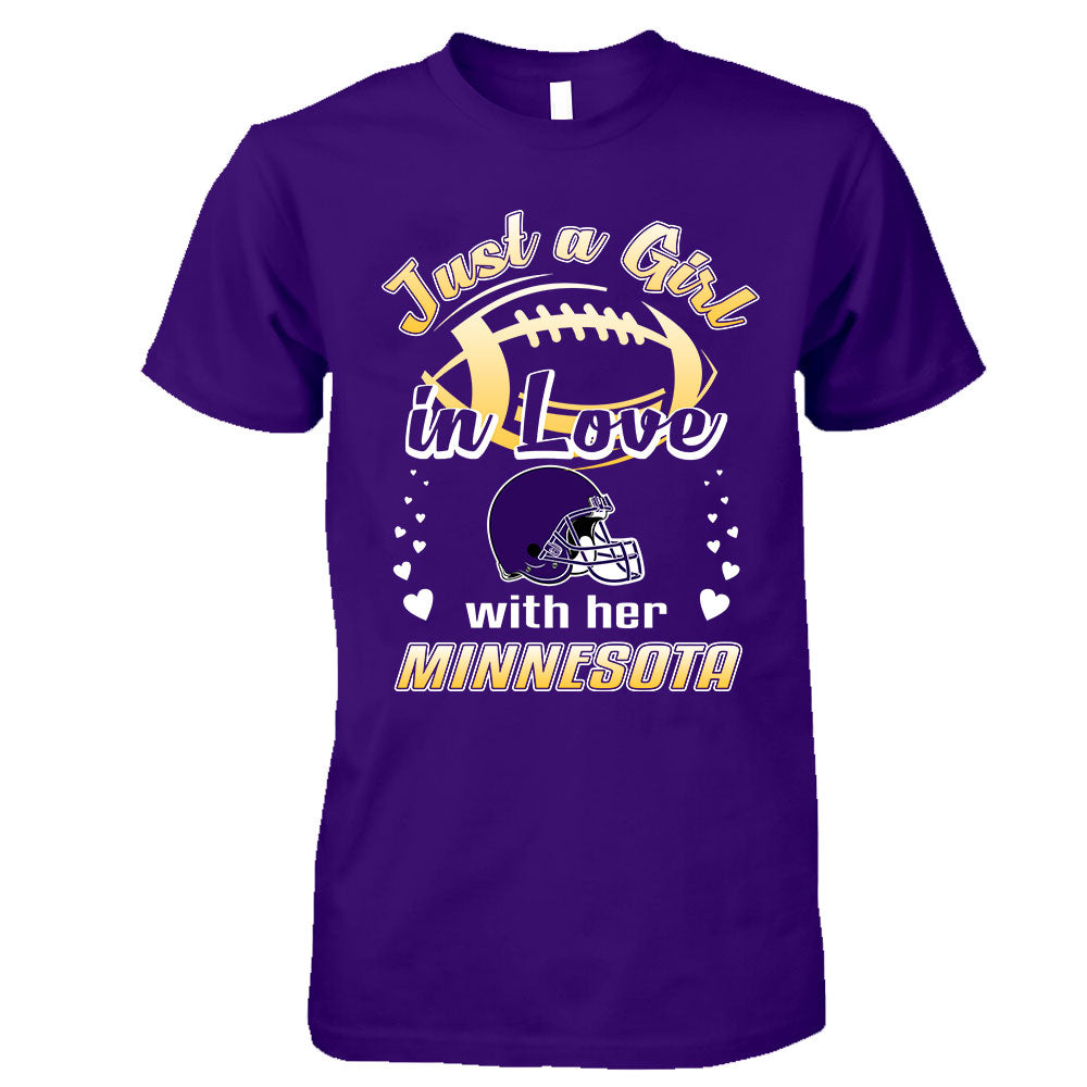 Minnesota Football Just A Girl In Love With her Minnesota Long Sleeve, Sweatshirt, Hoodie, T Shirt