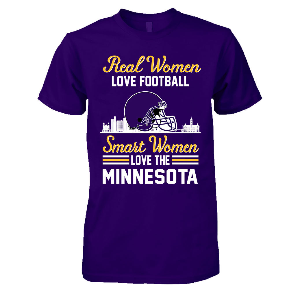 Minnesota Football Real Women Love Football Smart Women Love The Minnesota T Shirts, Hoodie, Sweatshirt, Long Sleeve For Minnesota Lovers