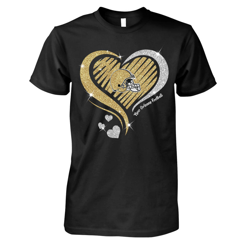 New Orleans Football Twinkle Heart Sweatshirt, Hoodie, Long Sleeve, T Shirts For Men & Women, New Orleans Lover