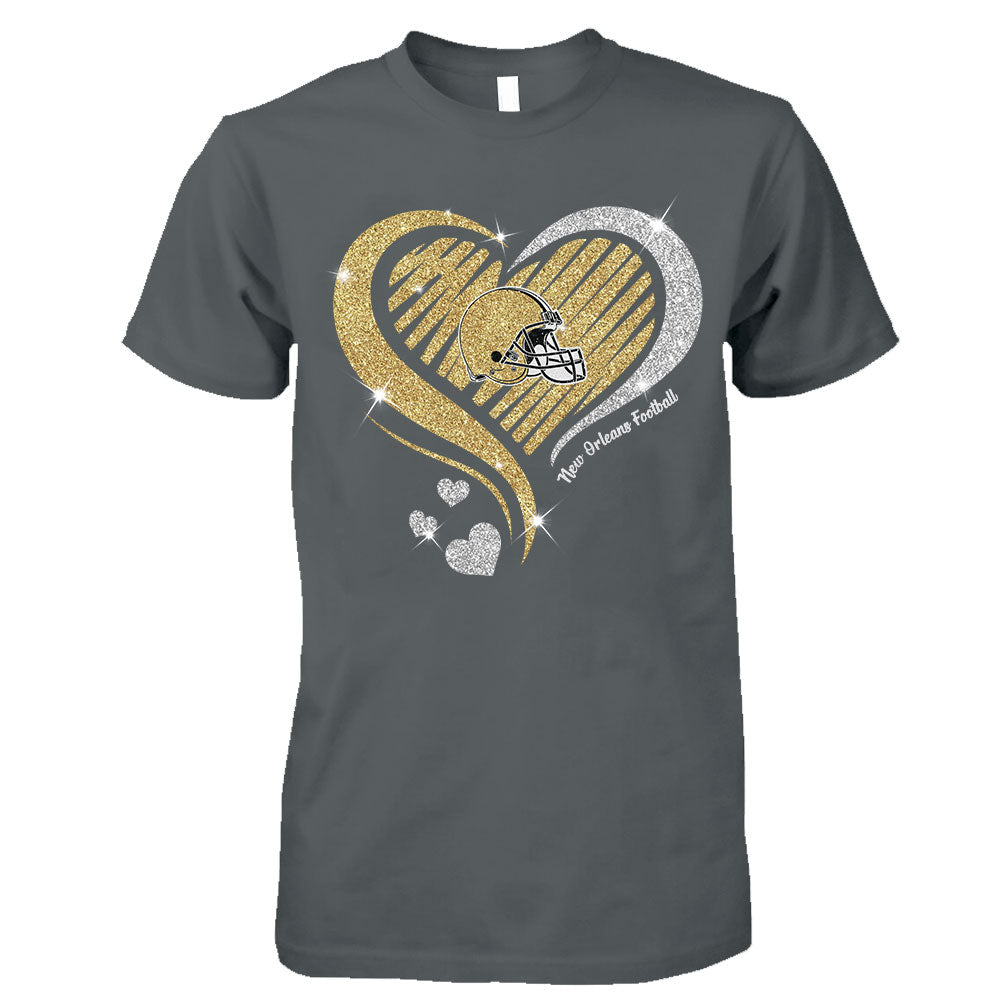 New Orleans Football Twinkle Heart Sweatshirt, Hoodie, Long Sleeve, T Shirts For Men & Women, New Orleans Lover