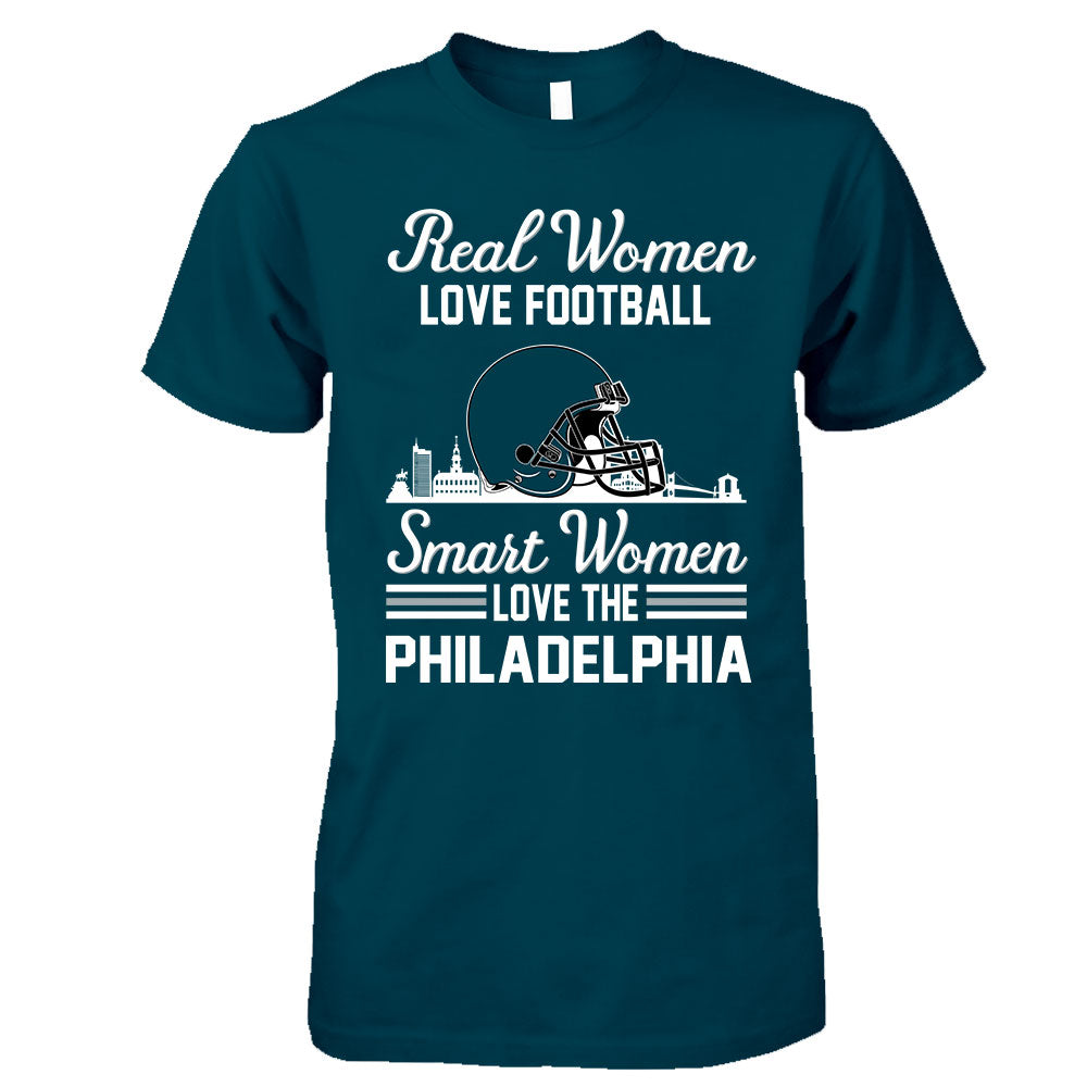 Philadelphia Football Real Women Love Football Smart Women Love The Philadelphia T Shirts, Hoodie, Sweatshirt, Long Sleeve For Philadelphia Lovers