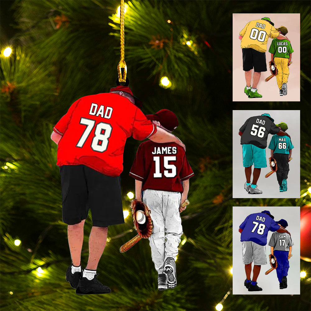 Customized Baseball Players Acrylic Christmas Acrylic Ornament Gift For Baseball Lovers - Gift For Baseball Players, Dad, Son, Coach