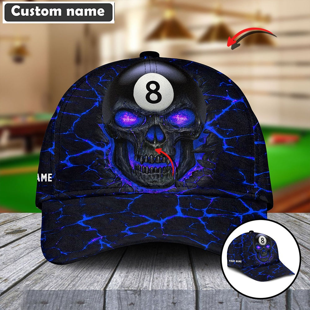Personalized Billiards Skull Classic Cap Hat Gifts For Billiards Lovers