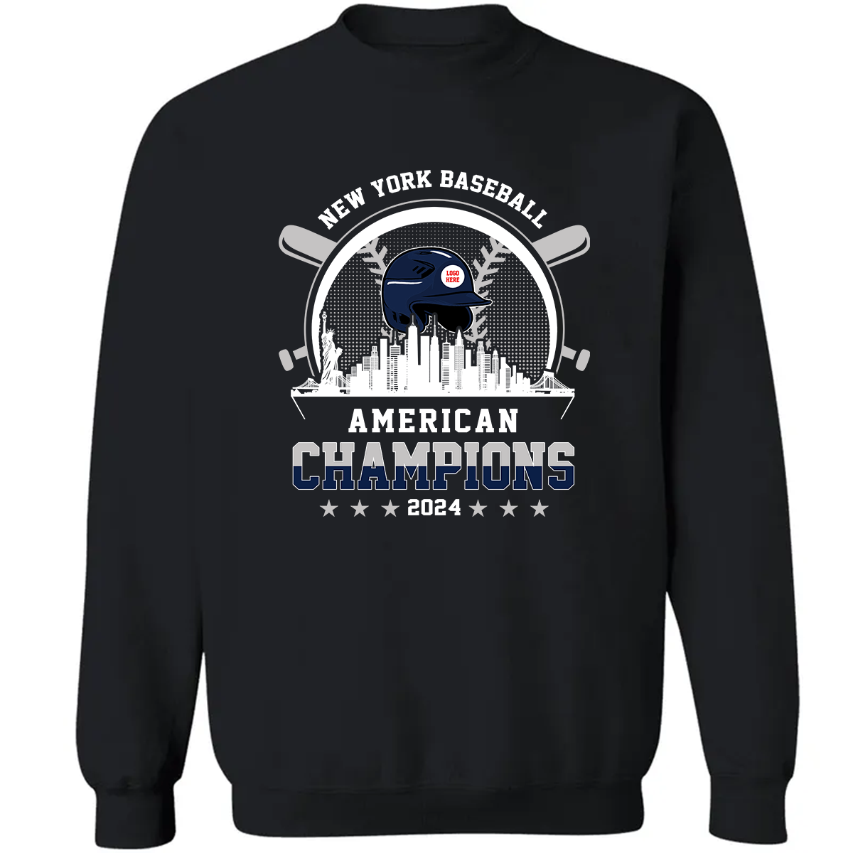 New York Baseball Skyline 2024 American Champions Hoodie, NY Baseball American Champs Hoodie, New York Baseball Champs Gifts