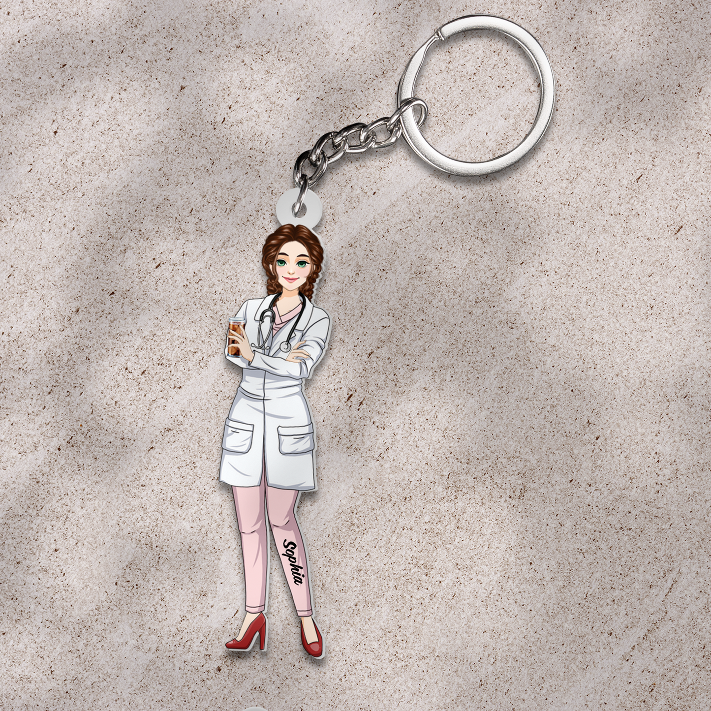 Personalized Acrylic Ornament Nurse Scrub CNA RN Healthcare Worker - Gift For Nurse, Mom, Friends