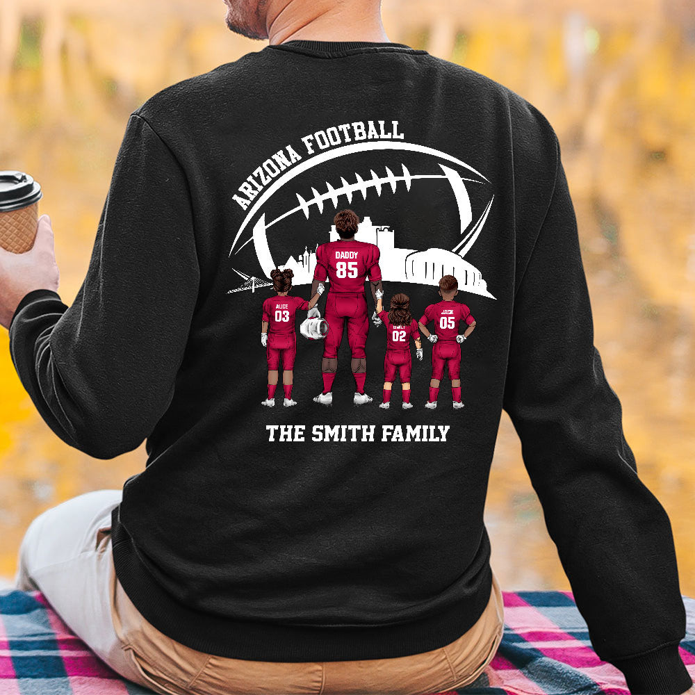 Personalized Arizona Football Family Dad Shirt, Perfect Gift For Dad, Father, Grandpa, Family, Football Lovers