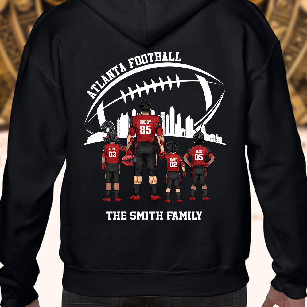 Personalized Atlanta Football Family Dad Shirt, Perfect Gift For Dad, Father, Grandpa, Family, Football Lovers