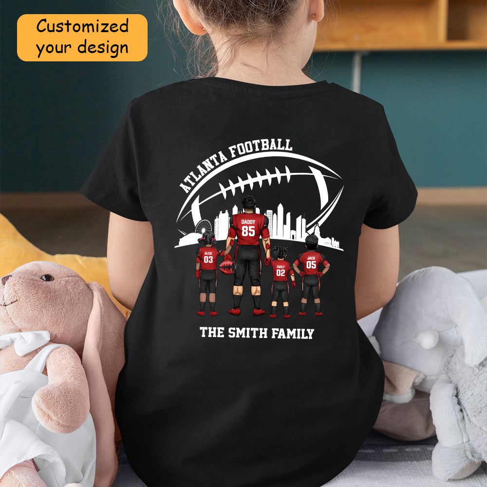 Personalized Atlanta Football Family Dad Shirt, Perfect Gift For Dad, Father, Grandpa, Family, Football Lovers
