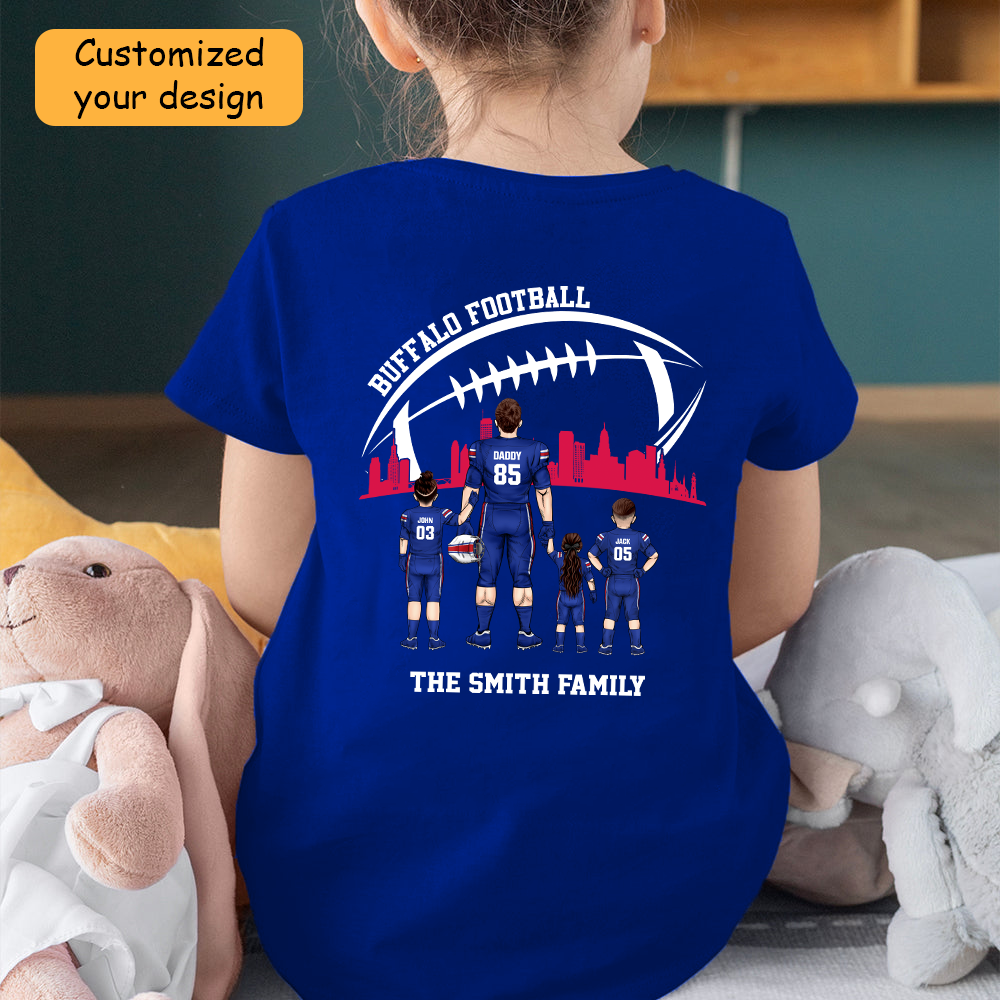Personalized Buffalo Football Family Dad Shirt, Perfect Gift For Dad, Father, Grandpa, Family, Football Lovers