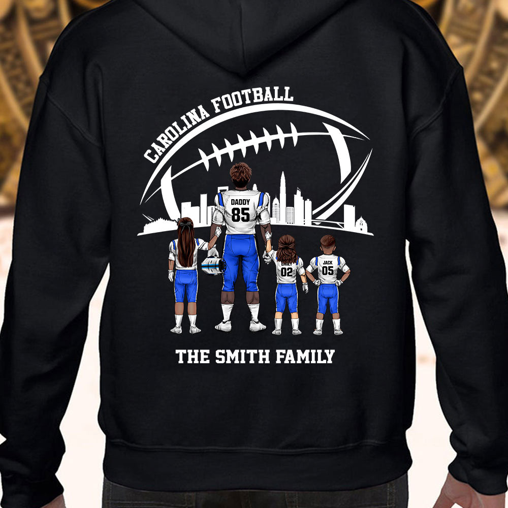 Personalized Carolina American Football Family Dad Shirt, Perfect Gift For Dad, Father, Grandpa, Family, Football Lovers