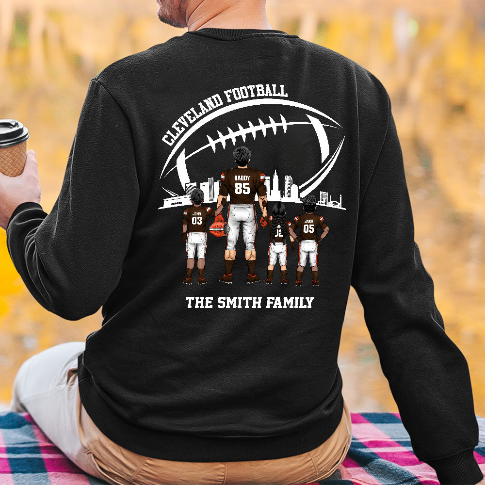 Personalized Cleveland Football Family Dad Shirt, Perfect Gift For Dad, Father, Grandpa, Family, Football Lovers