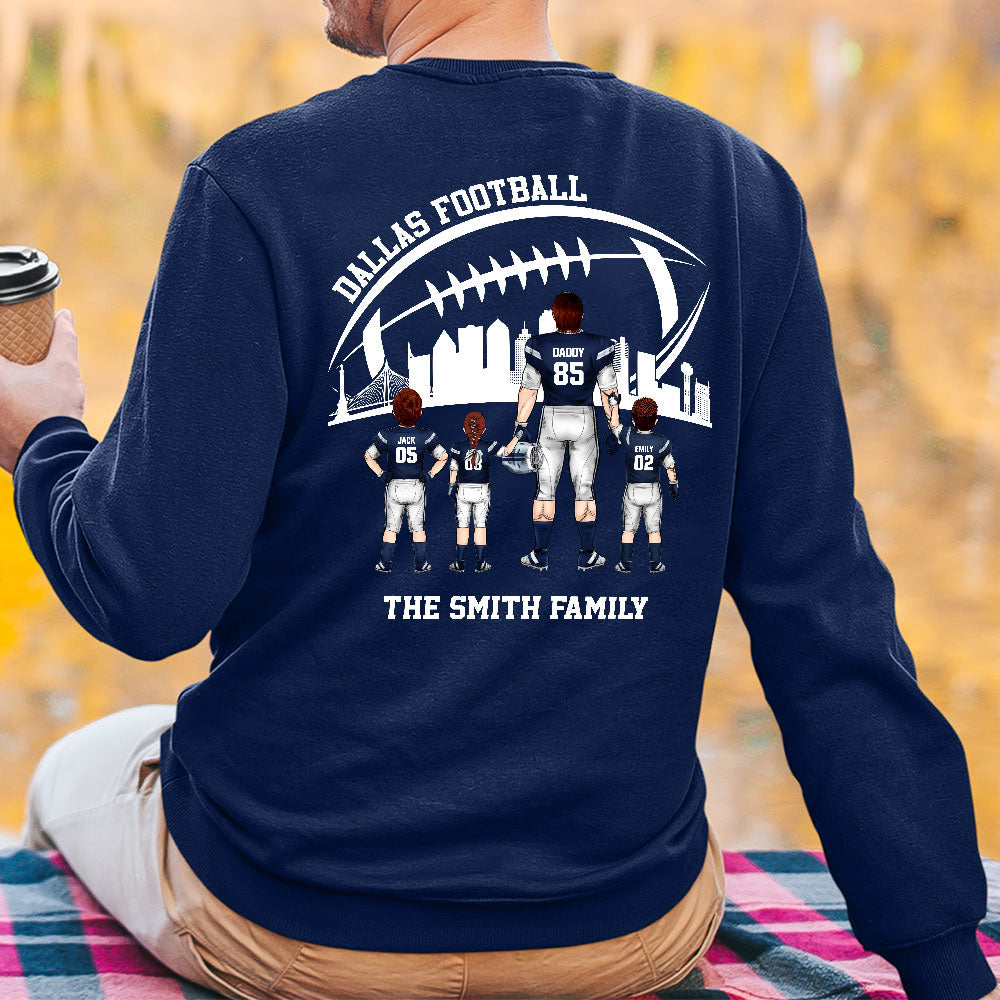 Personalized Dallas Football Family Dad Shirt, Perfect Gift For Dad, Father, Grandpa, Family, Football Lovers