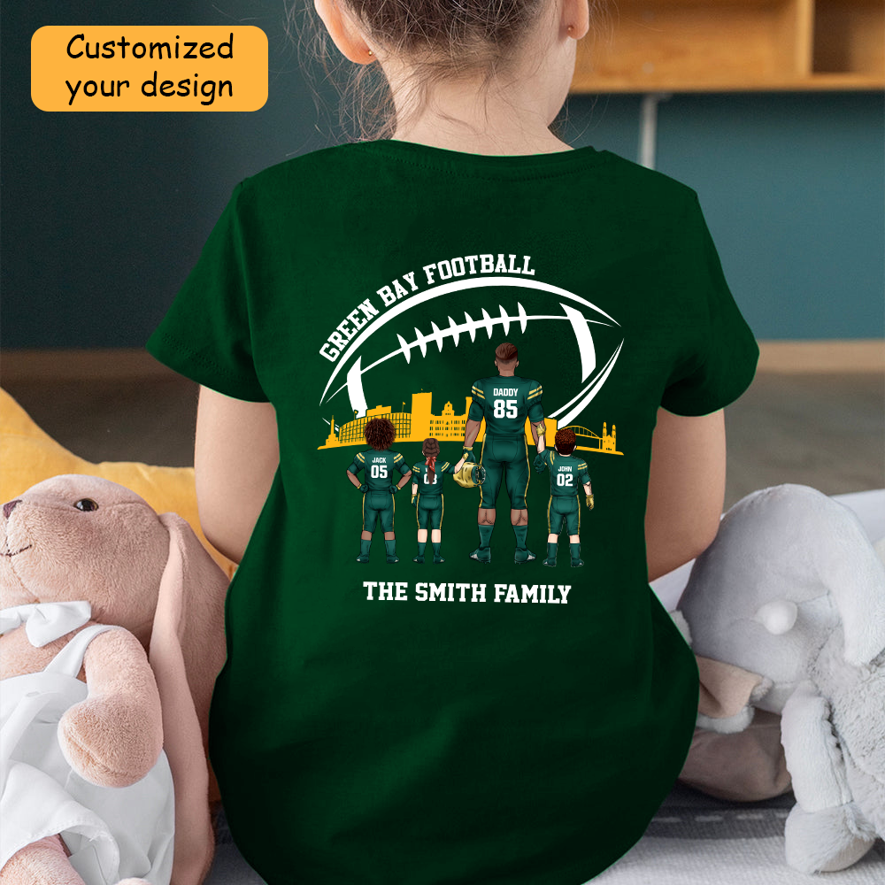 Personalized Green Bay Football Family Dad Shirt, Perfect Gift For Dad, Father, Grandpa, Family, Football Lovers