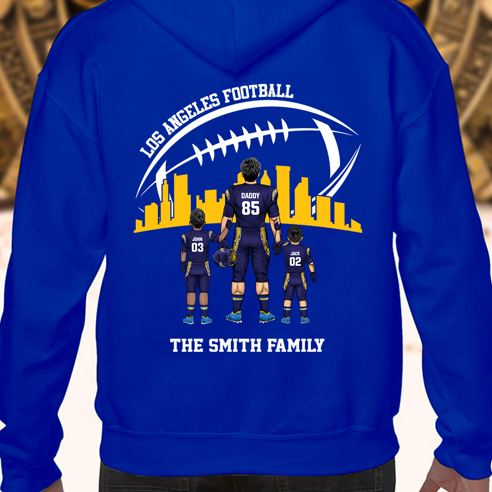 Personalized Los Angeles C Football Family Dad Shirt, Perfect Gift For Dad, Father, Grandpa, Family, Football Lovers