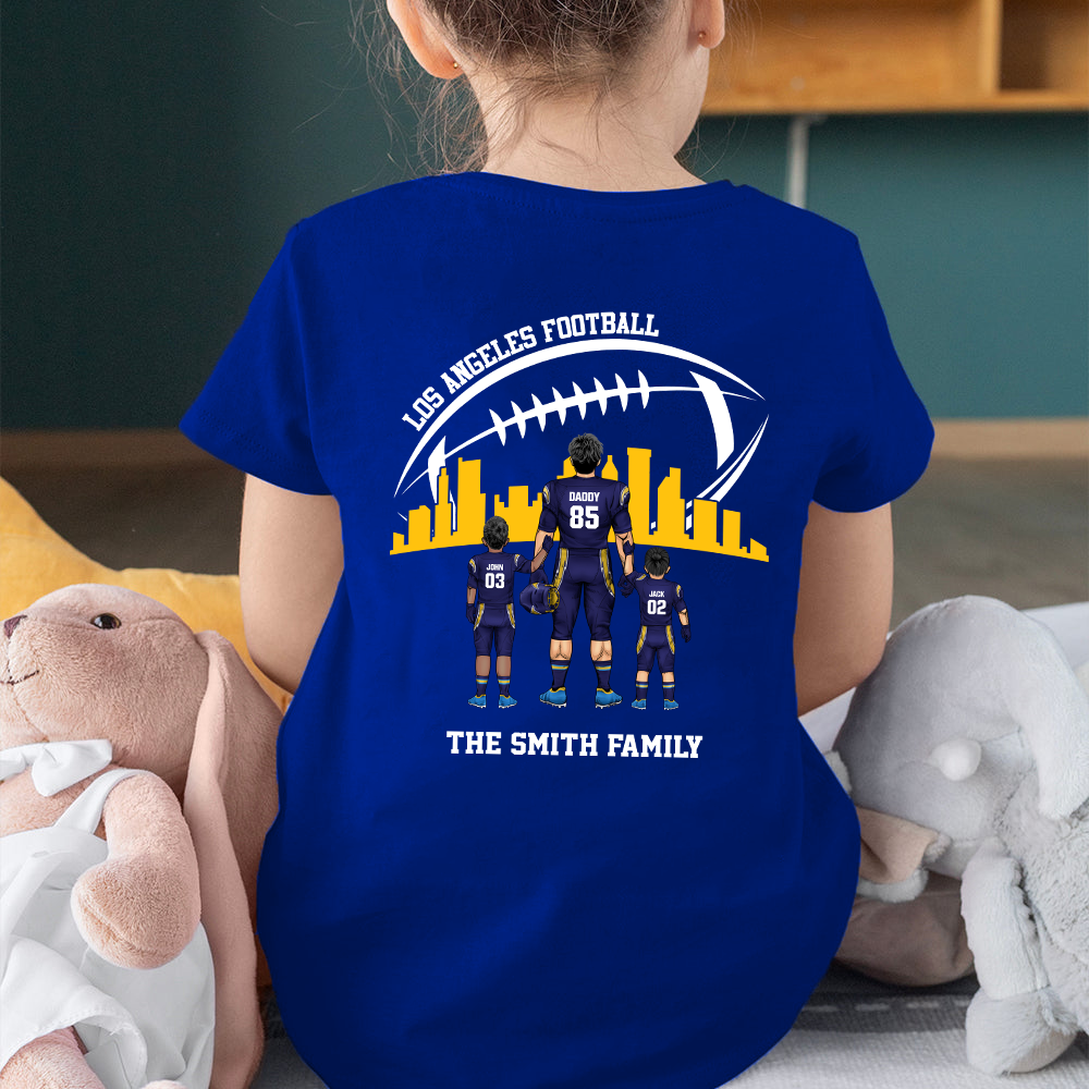 Personalized Los Angeles C Football Family Dad Shirt, Perfect Gift For Dad, Father, Grandpa, Family, Football Lovers