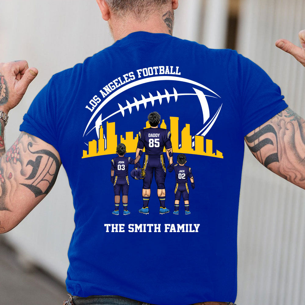 Personalized Los Angeles C Football Family Dad Shirt, Perfect Gift For Dad, Father, Grandpa, Family, Football Lovers