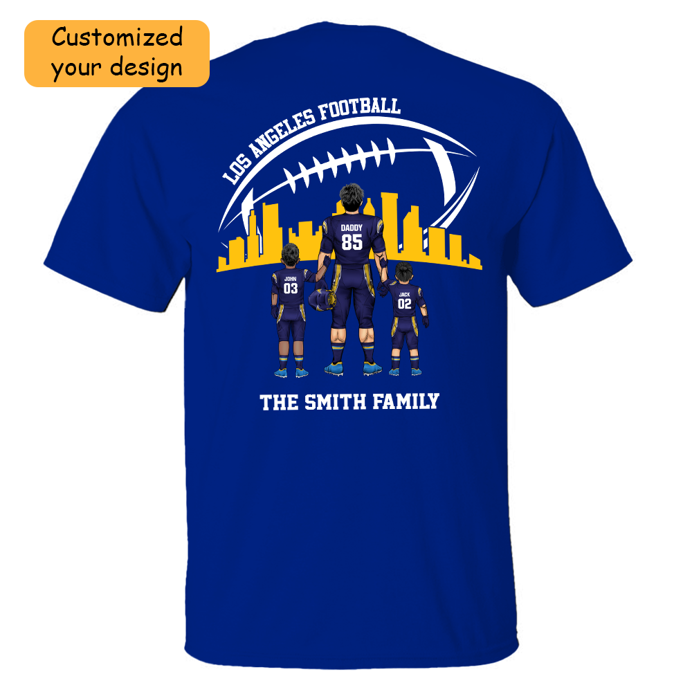 Personalized Los Angeles C Football Family Dad Shirt, Perfect Gift For Dad, Father, Grandpa, Family, Football Lovers
